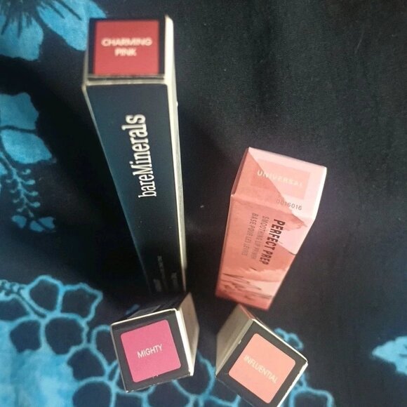 NIB 4pc Lipstick Lot Bare Minerals Lip Liner Liquid Lipstick Mally Perfect Prep - Picture 2 of 6